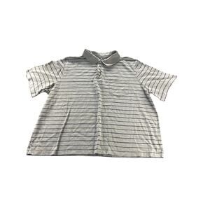 George Gray Striped Short Sleeve Collared Polo Shirt Men's Size 3XL